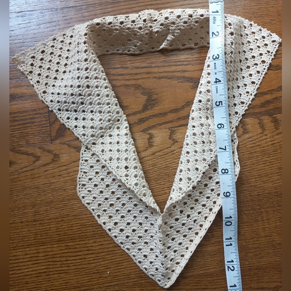 Vintage handmade lace macrame collar - Picture 3 of 8